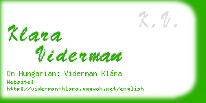 klara viderman business card